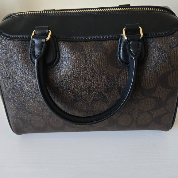 Coach Mini Bennett Satchel In Signature Canvas - Picture 6 of 11